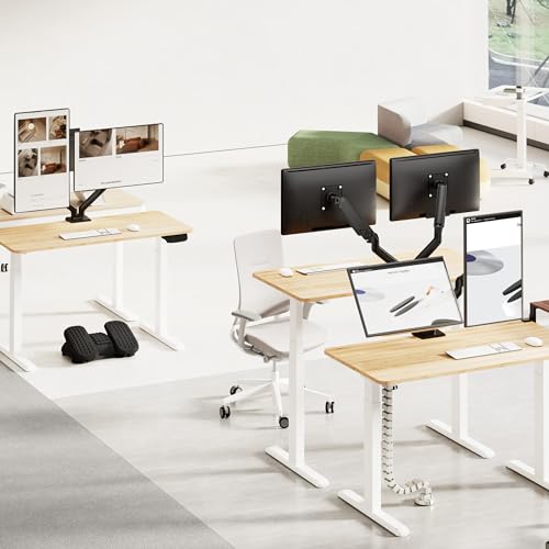 Mount-It! Dual Monitor Mount, Full Motion Spring Arms, Fits 17&ndash;32&Prime; Screens up to 19.8 lbs Each, VESA 75x75 & 100x100, Tilt/Swivel/Rotate, Clamp or Grommet Dual Monitor Desk Mount