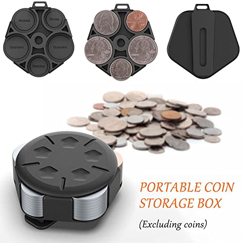Porta monedas con clip para cinturón y 5 compartimentos miniatura 3