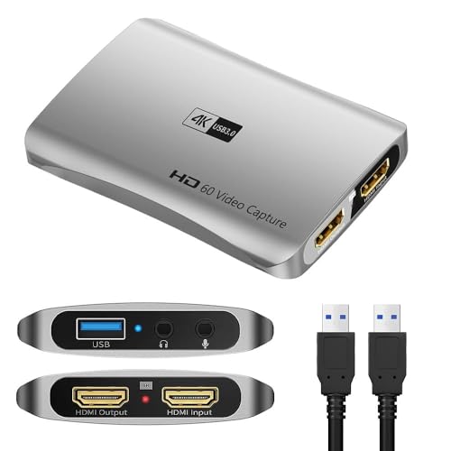 Image of USB 3.0 4K HD Video Capture Card Recording 4K 30FPS 2K 60FPS 1080P 120FPS HDMI to USB C Streaming for PS4 5 Nintendo Switch Video Recorder Box