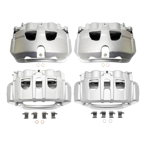 Image of TRQ Brake Caliper Set Compatible with 2008-2014 Ford E-150 E-250 2008-2018 E-350 Super Duty