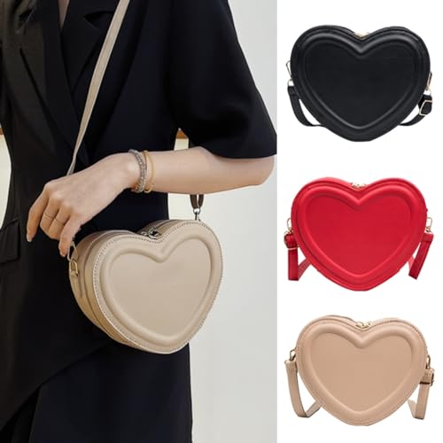 Womens Small Crossbody Bag Heart Shape Shoulder Bag Girls Cute Change Purse3