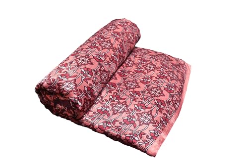 Image of Ethnics of Kutch Women's Ajrakh Mashru Silk Natural Dye Hand Block Print Unstitched Kurta Fabric Mtr Length (2.5 Mtrs - Beige 25B01A)