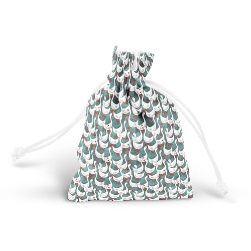 Image of ArtzFolio White Gooses | Pouch Wrist Potli Bag | Bag for Weddings & Casual Parties