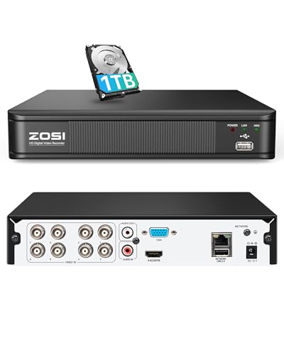 ZOSI 1080P 防犯レコーダー8ch 1TB ahdレコーダー 防犯カメラ監視カメラに対応 960H/720P/1080N/1080P防犯レコーダー AI人体/車両検知 遠隔監視 メール警報 録音録画 Ipad/iPhone/Android スマートフォン対応 ZOSI 1080P 防犯レコーダー8ch 1TB ahdレコーダー 防犯カメラ監視カメラに対応 960H/720P/1080N/1080P防犯レコーダー AI人体/車両検知 遠隔監視 メール警報 録音録画 Ipad/iPhone/Android スマートフォン対応