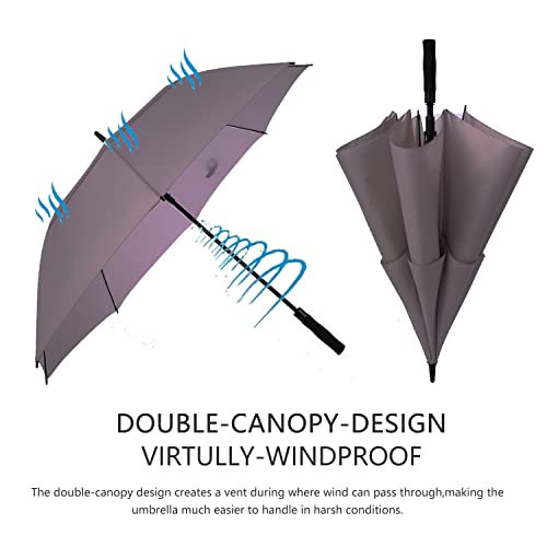 Image of MRTLLOA Automatic Open Golf Umbrella, 62 /68 Inch Extra-Large Oversized Double Canopy Vented Windproof Waterproof Stick Rain Golf Umbrellas for Men and Women