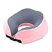 LaoZan Reisekissen Nackenkissen Memory Foam Nackenstützkissen Reisekissen Essentials ideal für Reisen und Flüge (Pink,27 * 27 * 13cm)