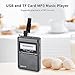 SEMIER Portable AM FM Radio, Shortwave Transistor Pocket Radio Walkman with Loud Speaker, Headphone Jack, 1200mAh Rechargeable Battery Power, Support TF Card/USB Playing for Indoor Outdoor