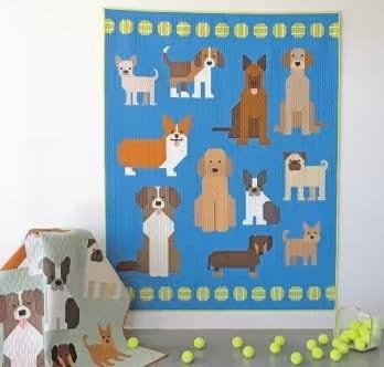 Elizabeth Hartman Dog Park Pattern EH076 - Quilt Pattern