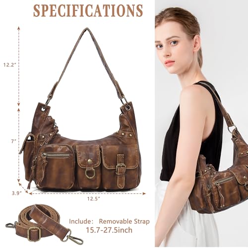 Bolso Hobo para Mujer en Cuero Vegano Suave miniatura 5