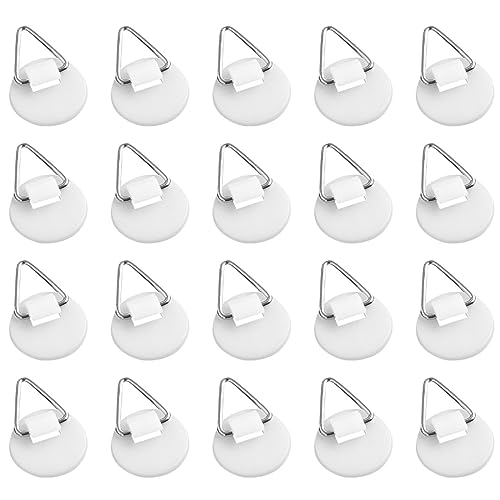 JOCXZI Crochets Adhésifs Invisibles - 20Pcs Attache Cadre Adhésif, Accroches Tableaux Adhésives, Invisibles Adhésifs Supports de Plaque Muraux, pour Assiettes, Tableaux, Art Décoratif