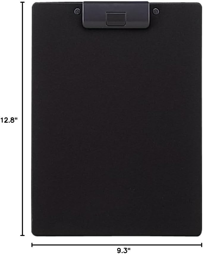 Lihit Lab A2980-24 Clipboard, Compatible with Engraving, A4 Vertical, Black