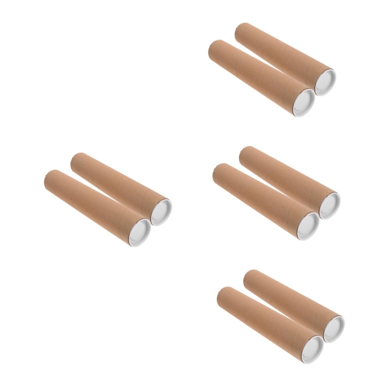 8stücke Versandröhren Karton Runde Kraftpapier-röhren Für Poster Zeichnungen Und Dokumente Verpacken Und Versenden Von Kunstwerken Und Wichtigen Unterlagen