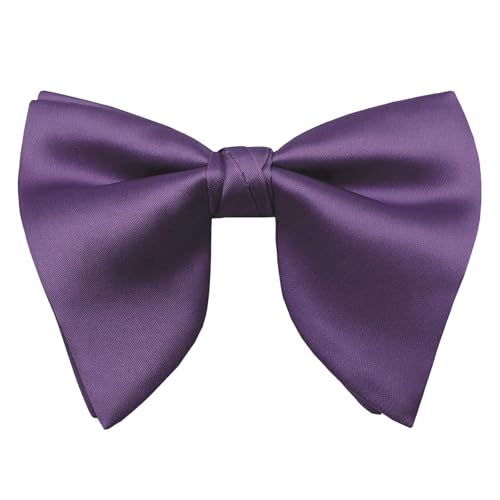 Image of Luckyvestir Oversized Bow Ties for Men, Pre Tied Clip on Men's Black Bowtie for Wedding Tuxedo Banquets Formal Wear