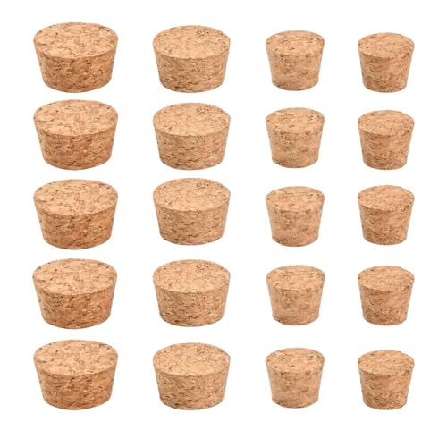 Samlonge 20 Piezas Tapones De Vino, Tapones De Corcho Cónicos, Tapones Naturales Para Botellas, Manualidades, Decoración, Bricolaje Y Artesanía