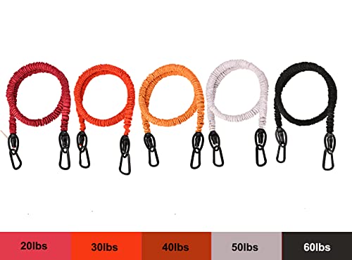 ENJOYFIT 11 PCS Resistance Bands Set, Exercise Tubes 63 inchs, Workout Bands with Handles,Door Anchor,Ankle Strap, Elastic Exercise Bands for Men Women with Protective Nylon Sleeves - up to 200lbs by ENJOYFIT - Image 2
