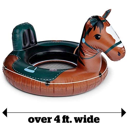 Bigmouth Inc. Buckin' Bronco River Tube - Ultra Durable, Easy-Inflate Vinyl Raft With Grab N' Latch Rope And Comfy Mesh Seat, Great For River Rafting And Floating With Friends #TOP5