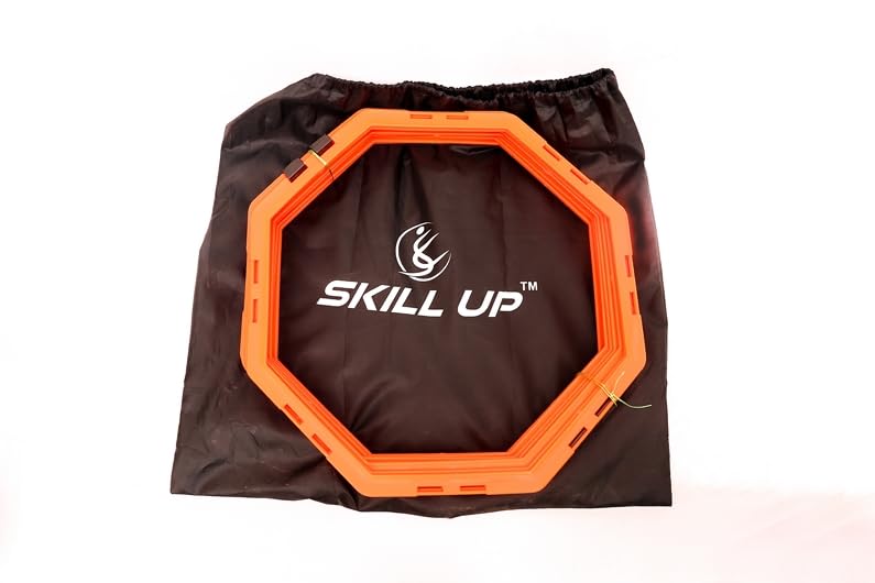 Skill Up Octa Rings with Carry Pouch, Octa Rings for Agility Training, Octa Rings for Fitness Training, Octa Rings for Exercise at Home and Gym, Octa Rings for Speed and Agility Training (1 Piece)