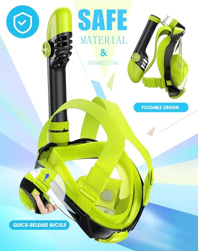 image for Greatever G2 Full Face Snorkel Mask with Latest Dry Top System,Foldabl