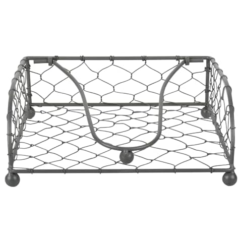 MAISONICA Metal Wire Napkin Holder Grey Garden Outdoor Indoor Table Accessory Cover