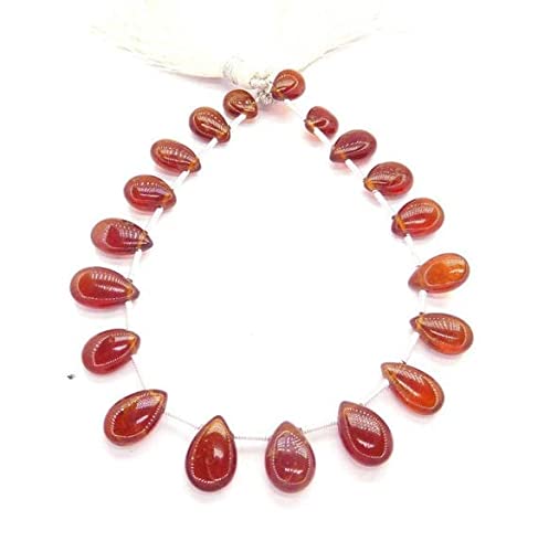 Grenat hessonite perles naturelles poire 7x9-7x11mm 17gm pour création