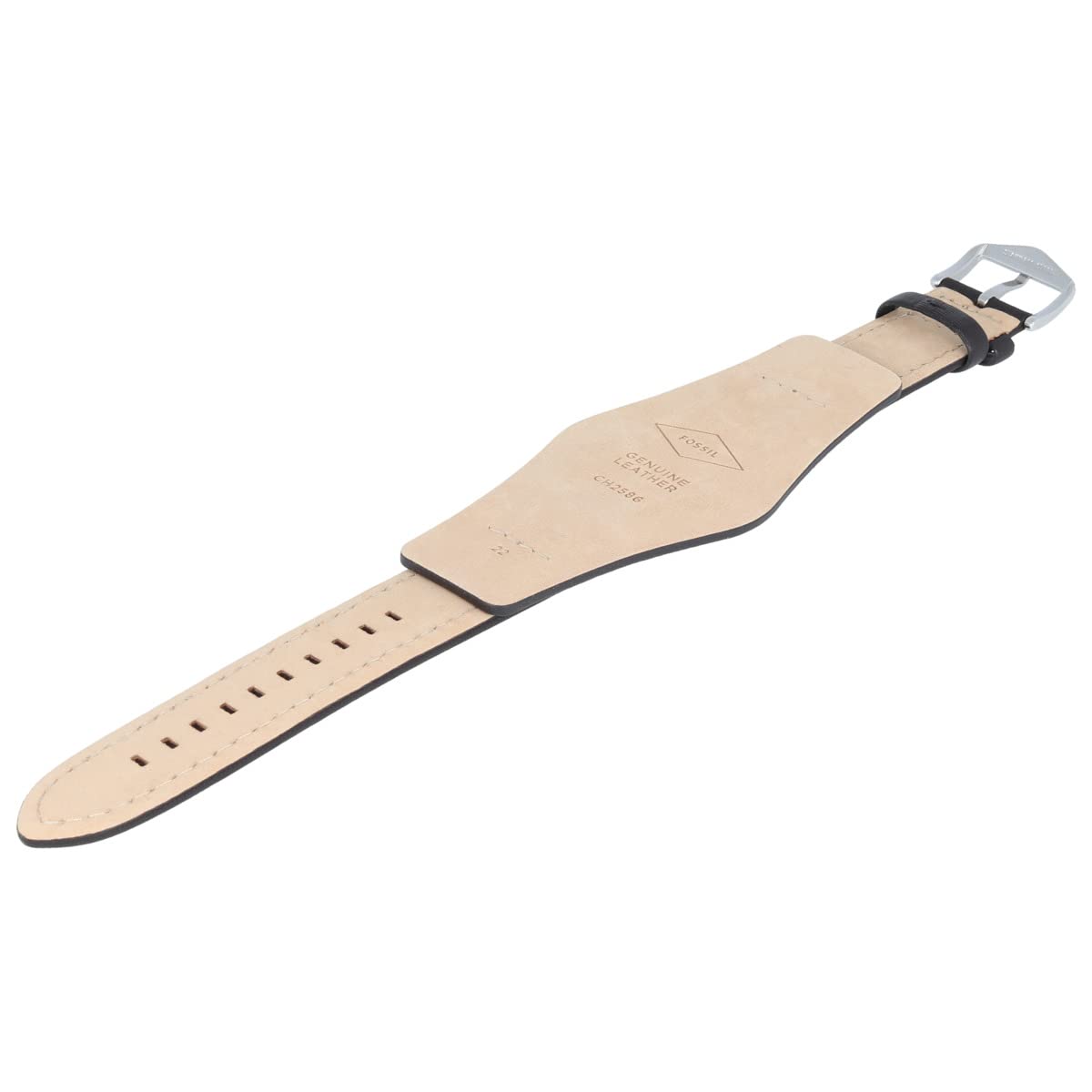 Fossil Bracelet de Montre 22mm Cuir Noir CH-2586 | LB-CH2586