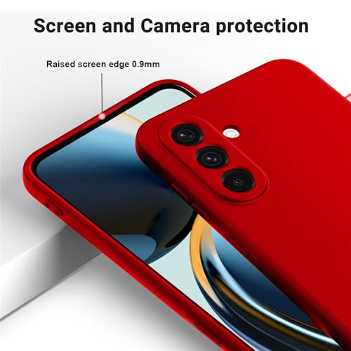 Image of Back Cover for Samsung Galaxy A56 5G / A36 5G | Full Camera Protection | Premium Liquid Silicon Case | Flexible Bumper Case for Samsung Galaxy A56 5G / A36 5G (Red)