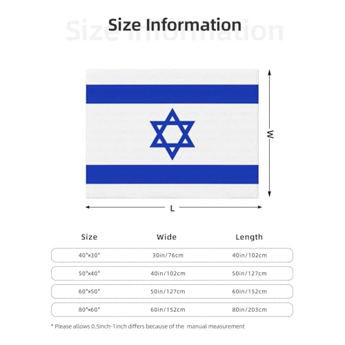 Couverture légère drapeau israélien imprimée pour lit et canapé toutes saisons - 8