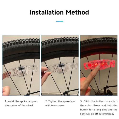 Rechargeable LED Bike Wheel Lights,2 Pack,Waterproof Easy