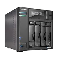 Asustor Lockerstor 4 AS6604T 4 Bay NAS - Netzwerkspeicher Gehäuse, Quad Core 2.0GHz CPU, 4GB RAM DDR4, M.2 NVMe SSD Caching – Ansicht 1