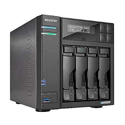 Asustor Lockerstor 4 Gen2 - AS6704T | 4-Bay NAS, Quad-Core 2.0GHz Processor, 4 M.2 NVMe Slots (PCIe 3.0), Dual 2.5GbE, Expandable to 10GbE, 4GB DDR4 RAM, (No Drive)