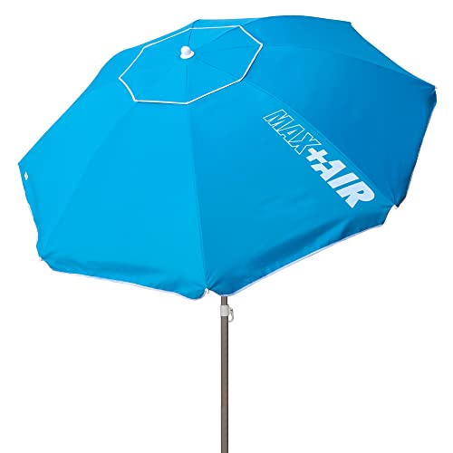 Aktive 62215 - Sombrilla de playa plegable, Ø200 cm, color azul, con protección UV...