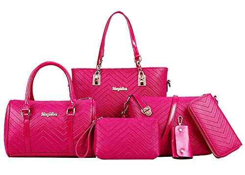 Bolso de mujer set de 6 piezas cuero sintético miniatura 1