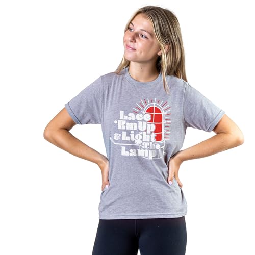 Hockey Lace 'Em Up and Light The Lamp Short Sleeve T-Shirt | Hockey Tee | Youth and Adult Sizes3
