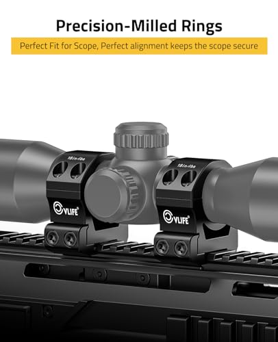 Image of CVLIFE Precision Scope Rings Mount - Compatible with Picatinny Rails and More - 2 Pieces