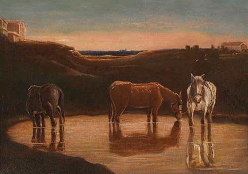 Cuadro Al Guado Segantini para renovar paredes vacías con pintura de 60x90cm