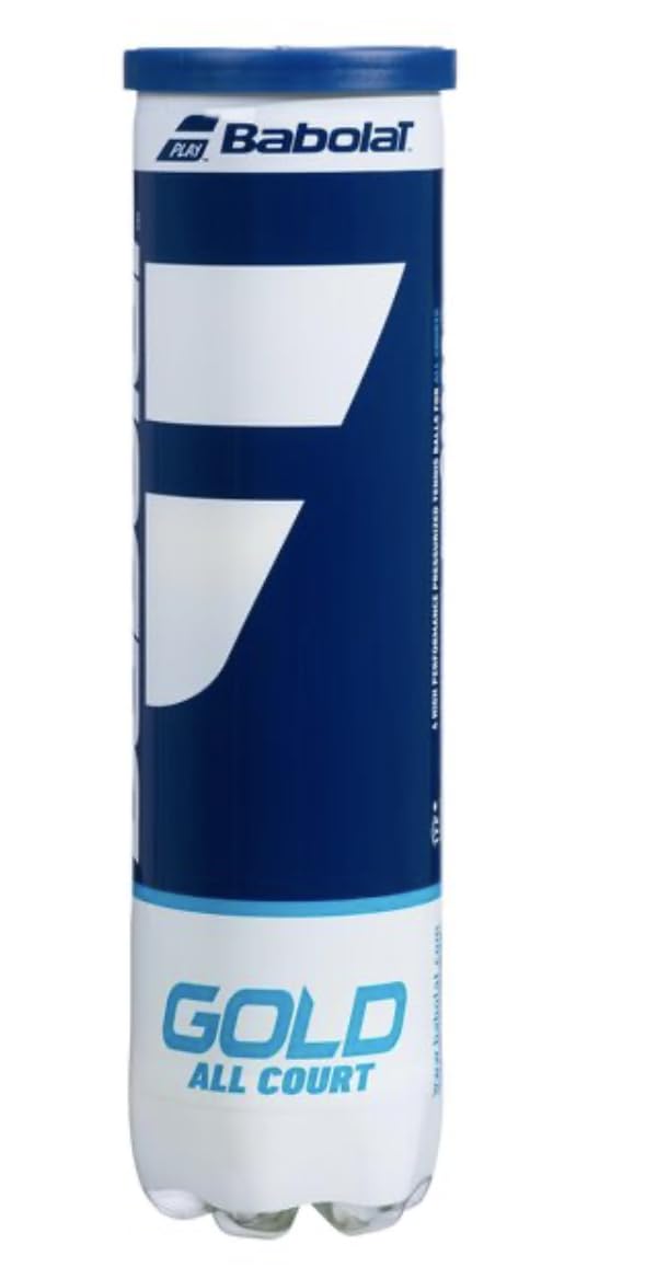 Babolat Gold All Court Tennisbälle - X4 Karton 72 Bälle - 18x4er Dosen - Tennisball für Erwachsene Tennisspieler und Tennisballs für Tennis Trainer