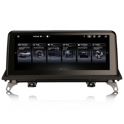 Erisin 10.25 8-Core Android 13 4GB+64GB Radio para Coche Estéreo Navegación de Automóvil para BMW X5 E70 X6 E71 Sistema CCC Apoyo Bluetooth 5.0 Wireless CarPlay Android Auto Canbus IPS WiFi iDrive