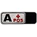 EmbTao Type A Positive Tactical Blood Type Fastener Hook&Loop Patch - Black & Red - 2