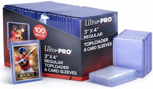 Ultra PRO 3" x 4" Clear Regular Toploaders and Soft Sleeves Bundle (100ct) for Standard Size Cards