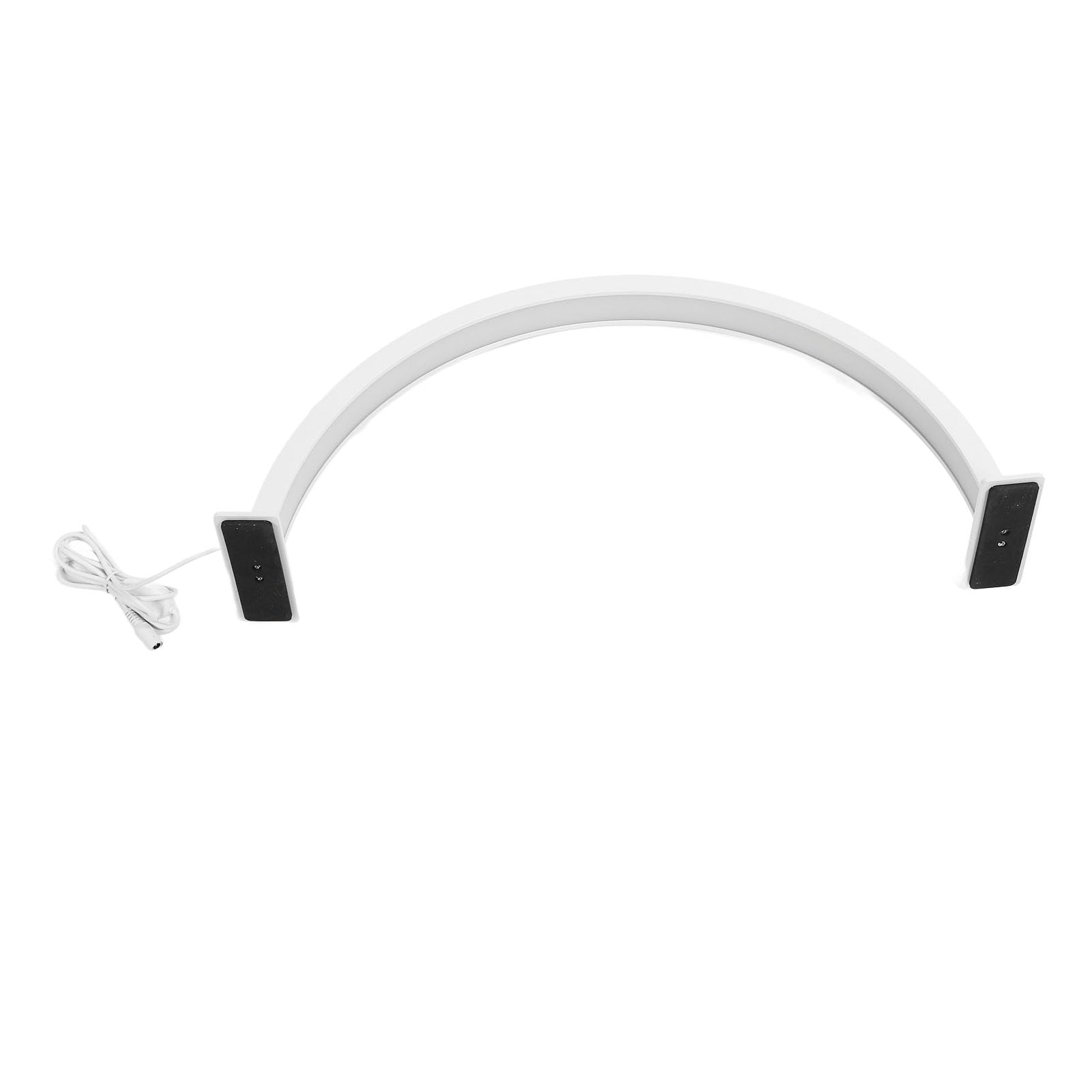 25W Desktop LED Light 3000K?6500K Half Moon Shaped Adjust Brightness Eyelash Beauty Lamp White 100?240V (US Plug)