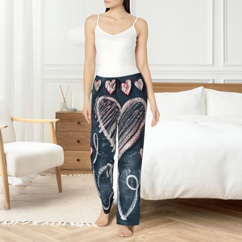 Pantalon de pyjama en polyester doux avec poches latérales