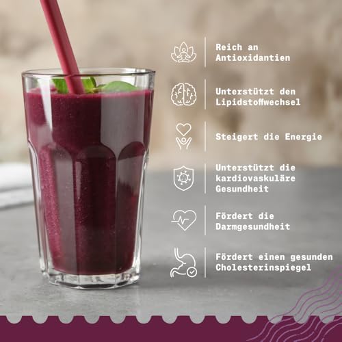 NaturaleBio Bio Acai Pulver Gefriergetrocknet Superfood – Ansicht 3