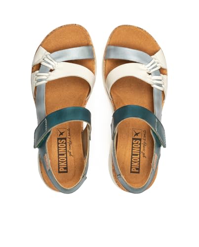 Image of PIKOLINOS Palma W4N-0968 Women's Sandals - Stylish Premium Leather Wedge Sandals - Cushioned Insole, Hook & Loop Closure, Ultra-Light Sole for Everdat Walking