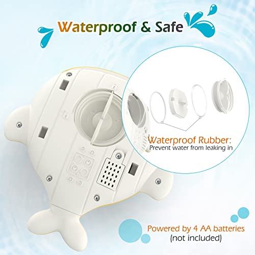 Kindiary Bath Toy, Water Spray Narwhal With 3 Sprinklers, Bathtub Waterproof Bathing Tub Swimming Pool Toy For Baby, Toddlers, Infants, Kids, Boys, Girls #TOP4