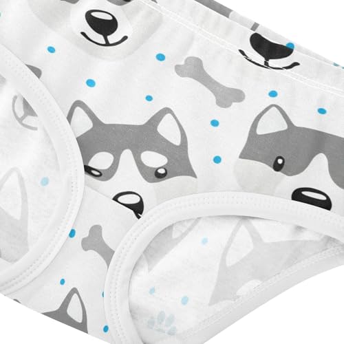 Cute Cartoon Husky Dog Panties Little Girl Girls Underwear Toddlers Cotton Fancy Underpants Briefs 2t4