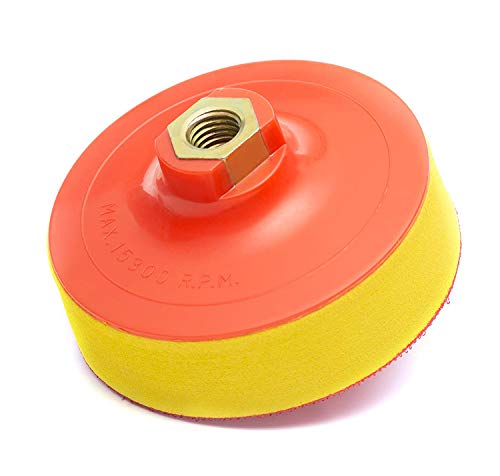 GLASS POLISH GP12631 Klittenband-plaat voor hogesnelheidspolijsten, polijsten, draad: M14 x 2, 100 mm