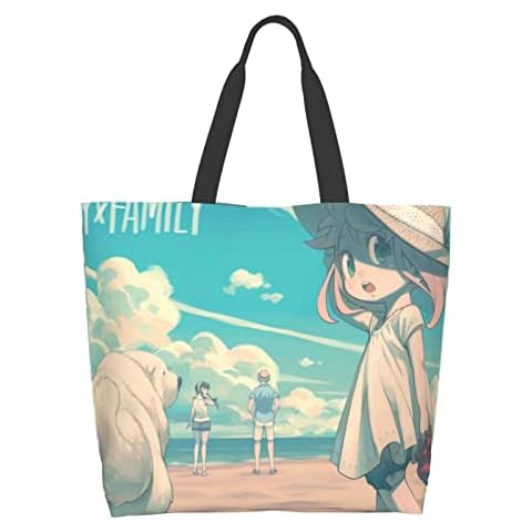 Spy-X-Family Tote Bag Women Shoulder Handbag Beach Bag Big Capacity Shopping Bag Cover