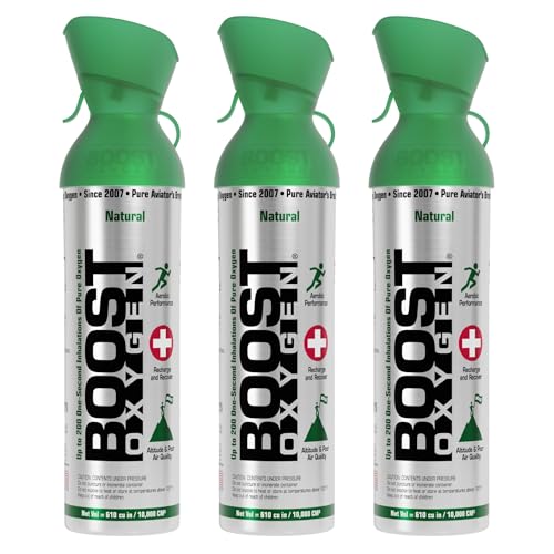 Boost Oxygen Large Natural 10 Liter Canister | Respiratory Support for Aerobic Recovery, Altitude,...