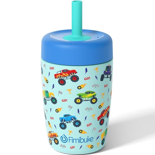 Image of Fimibuke Toddler Cups Spill Proof, 12 OZ Sippy Cup for Toddler Water Bottle