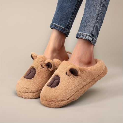 House Slippers for Women Men Memory Foam Slip on Anti-Skid Sole Bedroom Cloud Slippers Indoor Outdoor with Fur Lining4